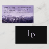 Carte de visite de monogramme de majesté de (Devant / Derrière)