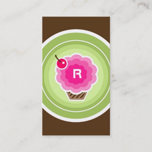 CARTE DE VISITE DE MONOGRAMME DE PETIT GÂTEAU DE (Devant)