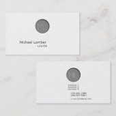 Carte de visite de monogramme de point de relief (Devant / Derrière)