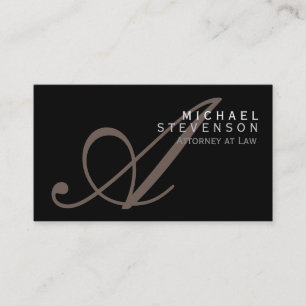 Carte de visite de monogramme de script