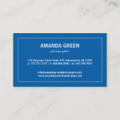 Carte de visite de monogramme de spectre (bleu) (Dos)