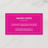 Carte de visite de monogramme de spectre (Fuchsia) (Dos)