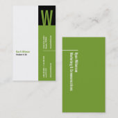 Carte de visite de monogramme de Verticality (Devant / Derrière)