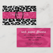 Carte de visite de monogramme d'empreinte de (Devant / Derrière)