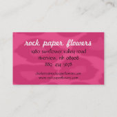 Carte de visite de monogramme d'empreinte de (Dos)