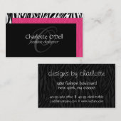 Carte de visite de monogramme d'impression de (Devant / Derrière)