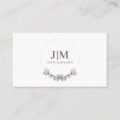 Carte de visite de monogramme élégant (Devant)