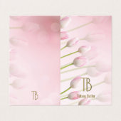Carte de visite de monogramme élégant Pink Profess (Extérieur déplié)