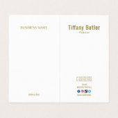 Carte de visite de monogramme élégant Pink Profess (Intérieur déplié)