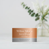 Carte de visite de monogramme en cuivre et acier b (Debout devant)