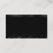 Carte de visite de monogramme gris noir (Dos)