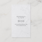 Carte de visite de monogramme gris noir Motif vert (Dos)