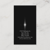 Carte de visite de monogramme gris noir Motif vert (Dos)