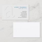 Carte de visite de monogramme instantané de livrai (Devant / Derrière)