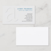 Carte de visite de monogramme instantané de spécia (Devant / Derrière)