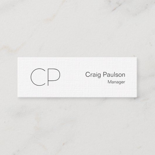 Carte de visite de monogramme mince et tendance li (Devant)