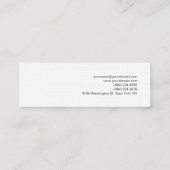 Carte de visite de monogramme mince et tendance li (Dos)