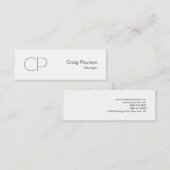 Carte de visite de monogramme mince et tendance li (Devant / Derrière)