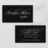 Carte de visite de monogramme personnalisable (Devant / Derrière)