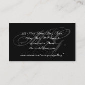 Carte de visite de monogramme personnalisable (Dos)