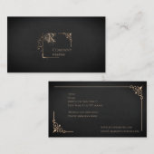 Carte de visite de monogramme victorien (Devant / Derrière)