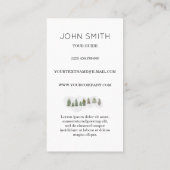 Carte de visite de montagne d'aquarelle (Dos)