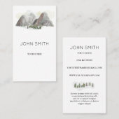Carte de visite de montagne d'aquarelle (Devant / Derrière)