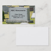 Carte de visite de Monument Company (Devant / Derrière)