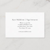Carte de visite de Moon Hands Yoga Reiki (Dos)