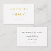 Carte de visite de Moon Hands Yoga Reiki (Devant / Derrière)