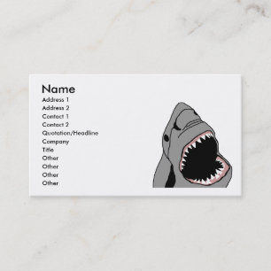 Carte de visite de morsure de requin