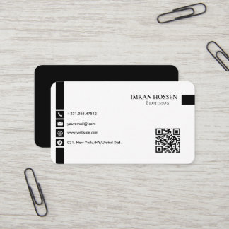 Carte de visite de morue qr minimaliste