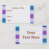 Carte de visite de mosaïque (Devant / Derrière)