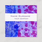 Carte de visite de motif bleu et violet (Devant)