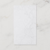 Carte de visite de motif de damas gris monogramme (Dos)