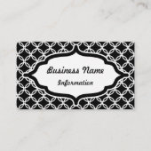 Carte de visite de Motif de dentelle noire (Devant)