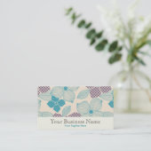 Carte de visite de motif de fleur (Debout devant)