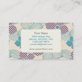 Carte de visite de motif de fleur (Dos)