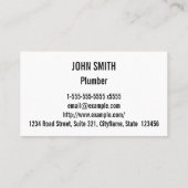 Carte de visite de Motif de lignes de couleur Noir (Dos)