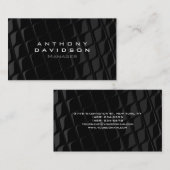 Carte de visite de Motif de Monogramme gris tendan (Devant / Derrière)