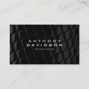 Carte de visite de Motif de Monogramme gris tendan