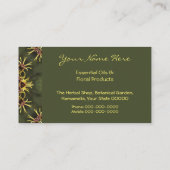 Carte de visite de motif de noisette de sorcière (Dos)