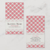 Carte de visite de motif de point et de dentelle (Devant / Derrière)