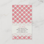 Carte de visite de motif de point et de dentelle (Dos)