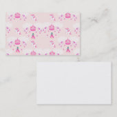 Carte de visite de motif de princesse et de (Devant / Derrière)