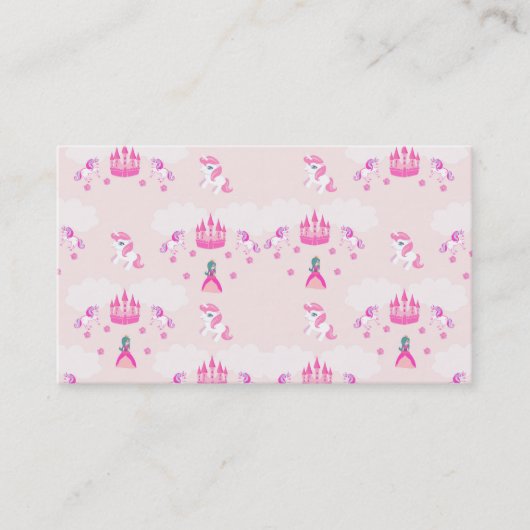 Carte de visite de motif de princesse et de (Devant)