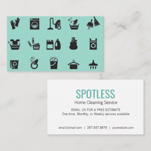 Carte de visite de motif de service de nettoyage
