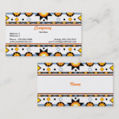 Carte de visite de motif de Sun de Natif américain (Devant / Derrière)