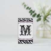 Carte de visite de Motif d'impression blanc clair (Debout devant)