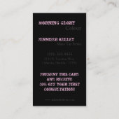 Carte de visite de Motif d'impression blanc clair (Dos)